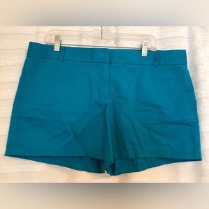 J. Crew chino shorts, dark teal, size 16